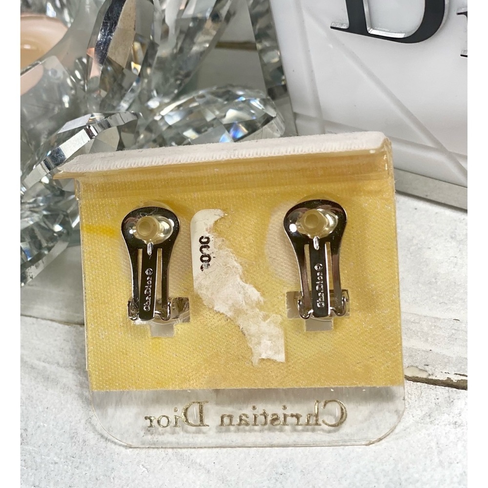 |TRADED| Dior Pave Crystal Clip On Earrings - Picture 5 of 6
